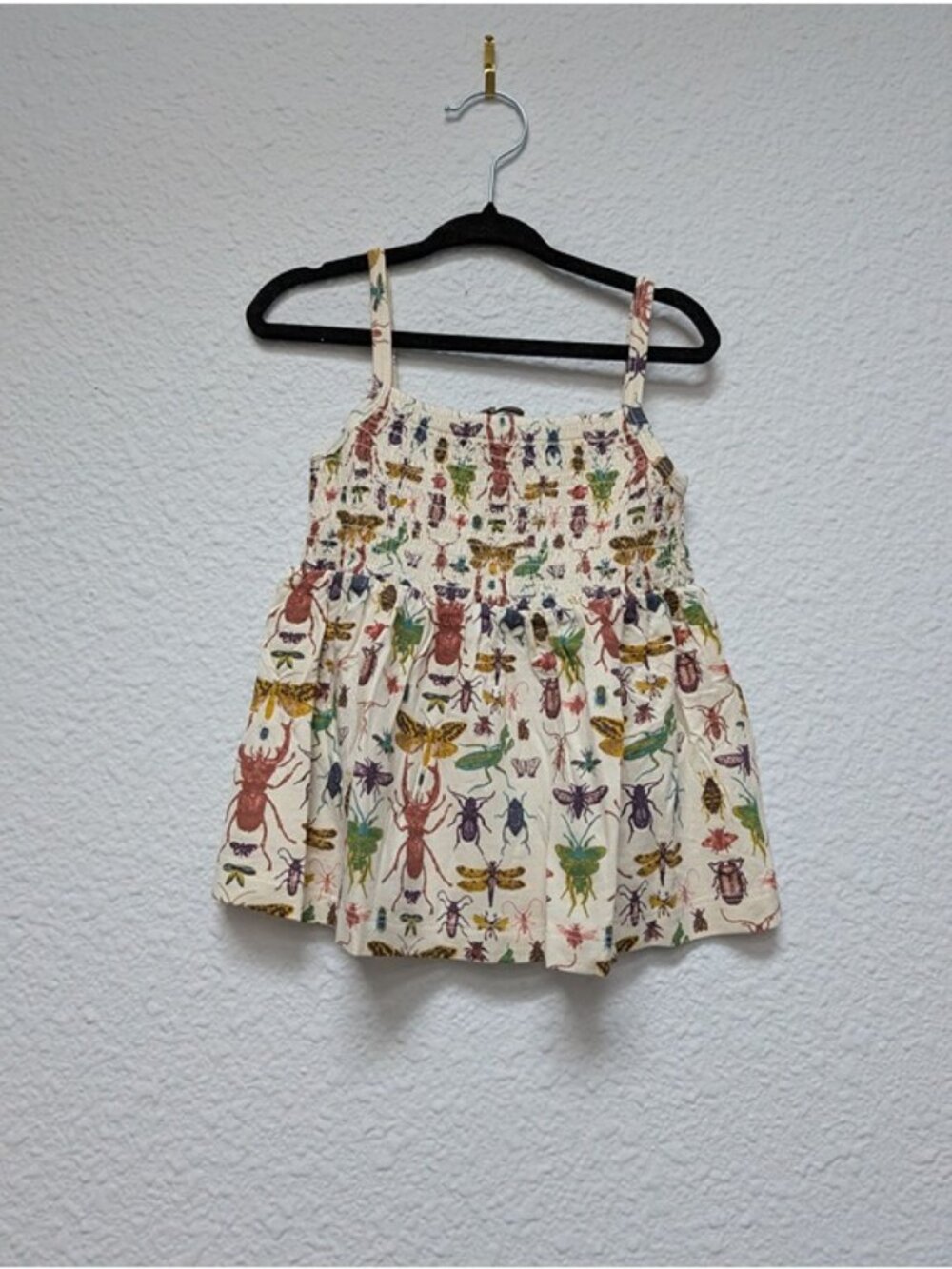 Kate Quinn Modal The Woods Insect Spaghetti Strap Smocked Tank Top 18-24 Bugs